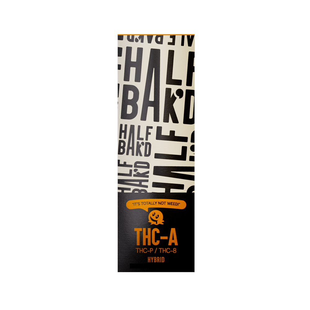 Half Bak'd THC-A Cartridge, 2g 5 Pack